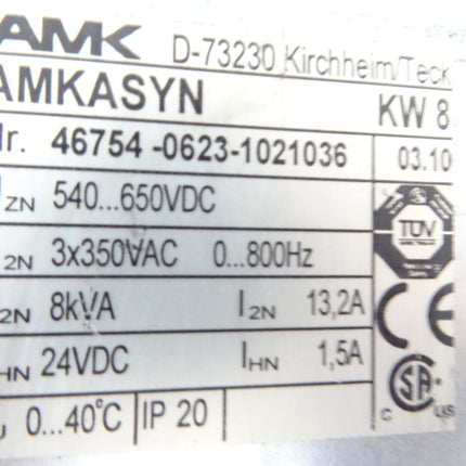 AMK AMKASYN KW8 / 46754-0623-1021036 / v03.10 / Servomodul