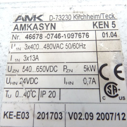 AMK AMKASYN KEN5 / 46678-0746-1097676 / v01.04 / Servomodul