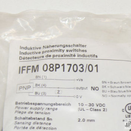 NEU-OVP Baumer IFFM 08P1703/01 Inductive Proximity Sensor IFFM08P170301