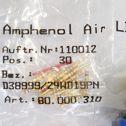 Amphenol Air LB Steckverbinder 80.000.310 D38999 / 24WD19PN / Neu OVP