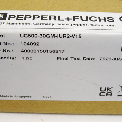 Pepperl+Fuchs Ultraschallsensor 104092 UC500-30GM-IUR2-V15 / Neu OVP - Maranos.de