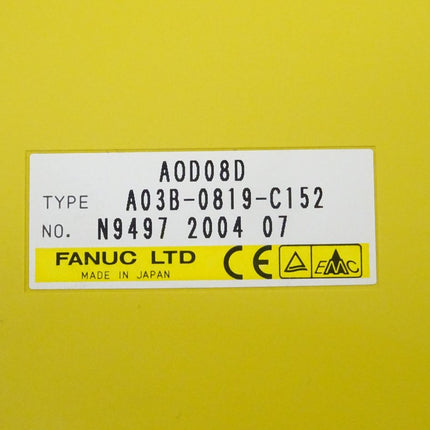 Fanuc AOD08D digitale Ausgabeeinheit A03B-0819-C152 // N9497 2004 07