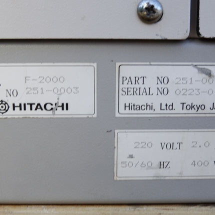 Hitachi F-2000 Fluorescence Spectrophotometer - Maranos.de