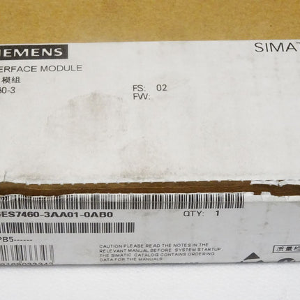 Siemens 6ES7460-3AA01-0AB0 / 6ES7 460-3AA01-0AB0 / Neu OVP