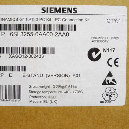 Siemens Sinamics G110/120 PC Kit 6SL3255-0AA00-2AA0 / Neu OVP - Maranos.de