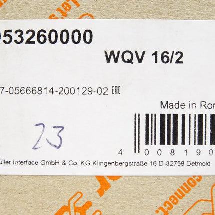 Weidmüller WQV16/2 / 1053260000 / Inhalt : 23 Stück / Neu OVP