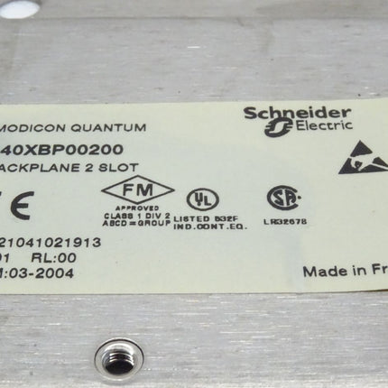 Schneider Electric 140XBP00200 Modicon Quantum Rückplatte 2 Slot