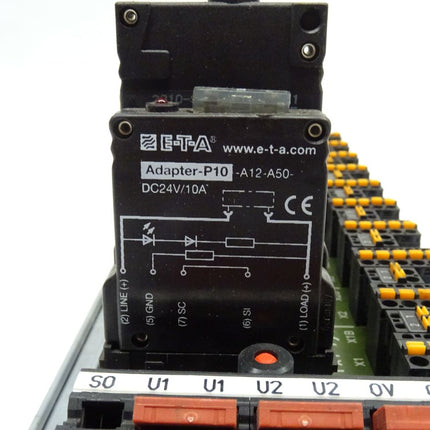 E-T-A SVS03-20 C10 Adapter-P10 Stromverteilungssystem bestückt