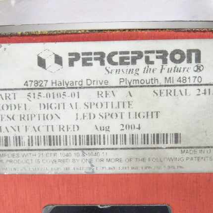 Perceptron 515-0105-01 Rev A digital Spotlite / LED Spotlight