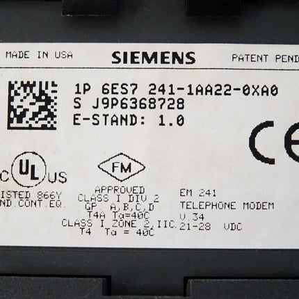 Siemens S7-200 Analog modem 6ES7241-1AA22-0XA0 6ES7 241-1AA22-0XA0
