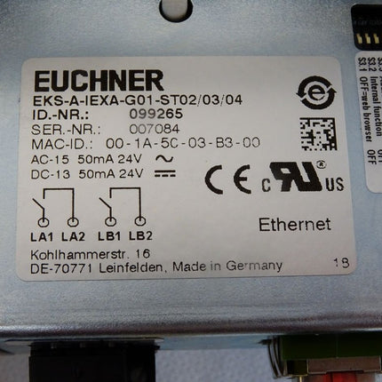 Euchner Schlüsselaufnahme EKS-A-IEXA-G01-ST02/03/04 099265 mit Gehäuse + Not-Aus Taster Eao 61-8755.11