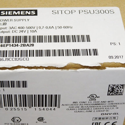 Siemens Sitop PSU300S 6EP1434-2BA20 6EP1 434-2BA20 Neu OVP