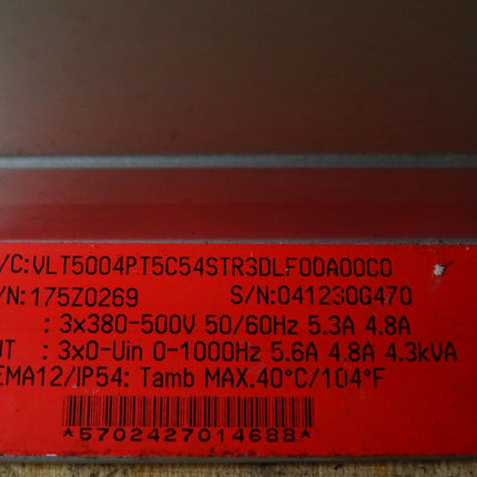 Danfoss 175Z0269 VLT5004PT5C54STR3DLF00A00C0 Frequenzumrichter 2.2kW - Maranos.de