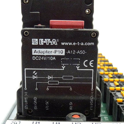 E-T-A SVS03-20 Adapter P10-A12-A50 C10 Stromverteilungssystem bestückt