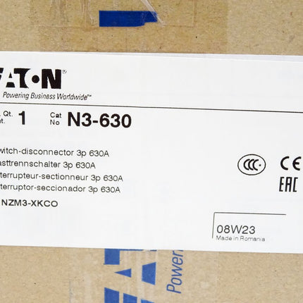 Eaton Lasttrennschalter 3p 630A N3-630 / Neu OVP versiegelt
