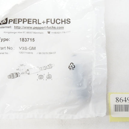 Pepperl+Fuchs Kabelstecker 183715 / V3S-GM / Neu OVP