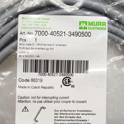 Murr Elektronik Kabel 7000-40521-3490500 / Neu OVP - Maranos.de