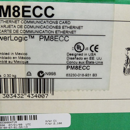 Schneider Electric PowerLogic PM8ECC Ethernet Communication Card / Neu OVP - Maranos.de