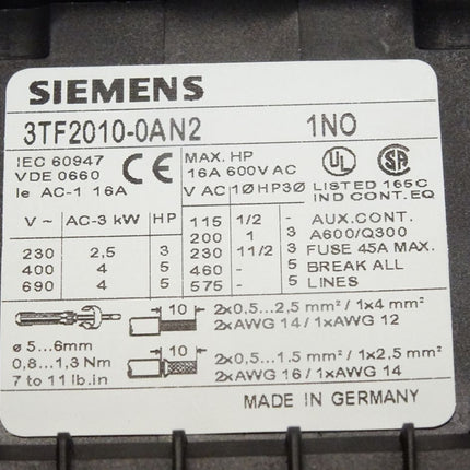Siemens Schütz 3TF2010-0AN2
