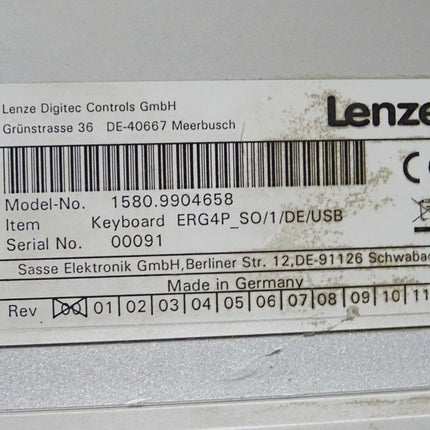 Lenze CS9000 DVI 1580.9904658 / ERG4P_SO/1/DE/USB /