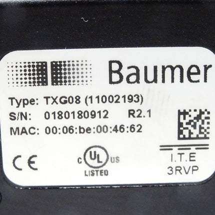 Baumer Sensor TXG08 11002193 Gigabit Ethernet 0,8 Megapixel Monochrom