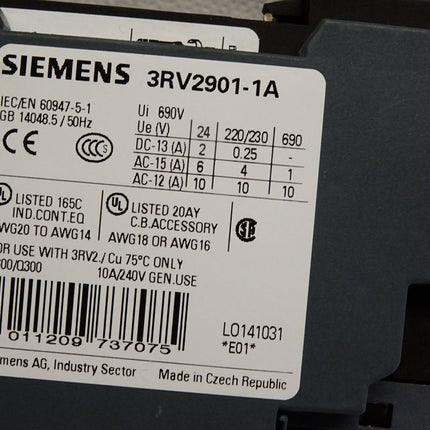 Siemens Sirius 3RV2011-1BA10 Leistungsschalter - Maranos.de