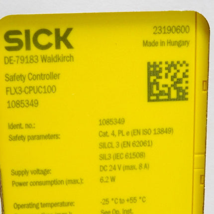 Sick Safety Controller FLX3-CPUC100 1085349 / Neu OVP versiegelt - Maranos.de