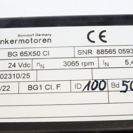 Dunkermotoren BG65X50CI BG 65X50 CI 3065rpm - Maranos.de