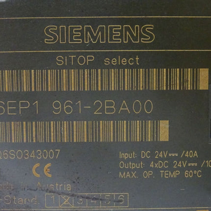 Siemens Sitop Select 6EP1961-2BA00 / 6EP1 961-2BA00 E:2
