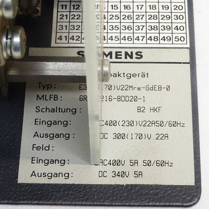 Siemens Simoreg Kompaktgerät 6RA2216-8DD20-1