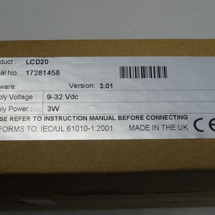 Xsensors AMP4DMS LCD20 IEC/UL 61010-1:2001/ IQ11541 / LCD 20 NEU/OVP