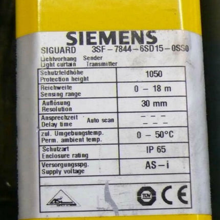 Siemens SIGUARD 3SF-7844-6SD15-0SS0 Simatic FS400 Transmitter Sender