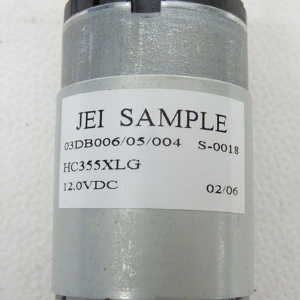 JEI SAMPLE 08DB006/05/004 Schneckenmotor HC355XLG 12.0VDC 02/06 S-0018  / NEU