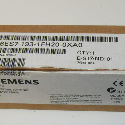 Neu OVP Siemens 6ES7193-1FH20-0XA0 / 6ES7 1931-FH20-0XA0