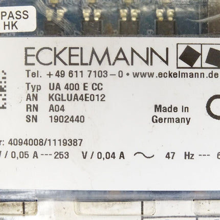 Eckelmann UA400ECC / UA 400 E CC / KGLUA4E012 / Regler für elektronische Expansionsventile
