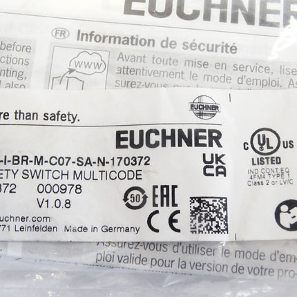 Euchner Berührungslose Sicherheitsschalter 170372 CES-I-BR-M-C07-SA-N-170372 / Neu OVP - Maranos.de