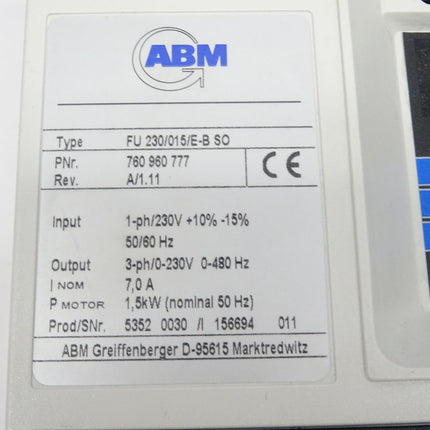 ABM FU230/015/E-B S0 Frequenzumrichter