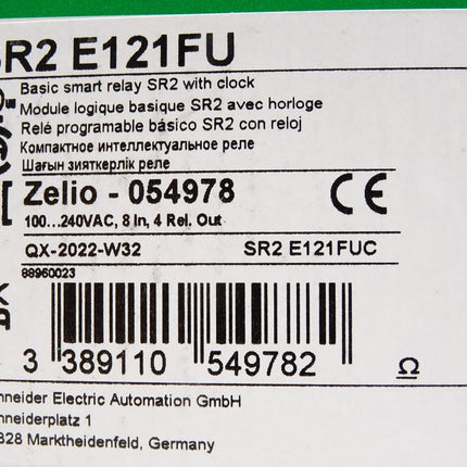Schneider Electric SR2 E121FU SR2E121FU compact smart relay Zelio Logic 054978 / Neu OVP - Maranos.de