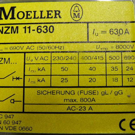 Moeller NZM11-630 Leistungsschalter 630A 690VAC - Maranos.de