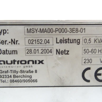Autronix MSY-MA00-P000-3E8-01 Operator Interface Control Panel 0,5kVA