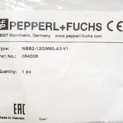 Pepperl+Fuchs NBB2-12GM60-A2-V1 / 84008 / 084008 / Neu OVP