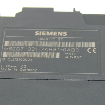 Siemens 6ES7331-7KB81-0AB0 Simatic S7 / 6ES7 331-7KB81-0AB0 E:02