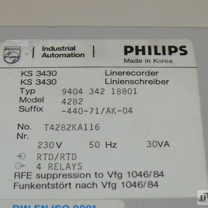 Philips KS3430 Linienschreiber Papierschreiber 9404 342 18801