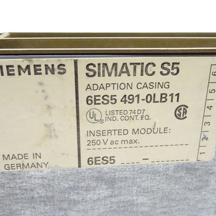 Siemens SIMATIC S5 6ES5491-0LB11 (6ES5 491-0LB11) + 6ES5525-3UA21 (6ES5 525-3UA21) + EPROM 6ES5373-0AA61 (6ES5 373-0AA61)