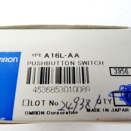 OMRON Push Button Switch A16L-AA / 9 Stück / Neu OVP