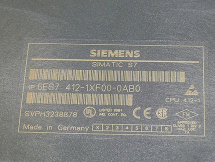 Siemens 6ES7412-1XF00-0AB0 Simatic S7 CPU 412-1 / 6ES7 412-1XF00-0AB0 E: 01