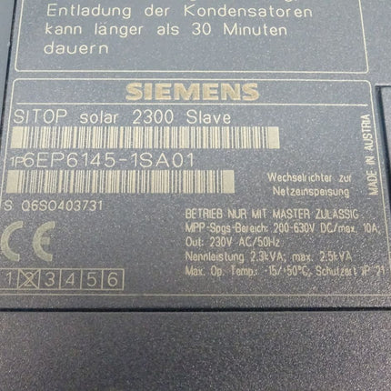 Siemens Sitop solar 2300 Slave 6EP6145-1SA01 / 6EP 6145-1SA01