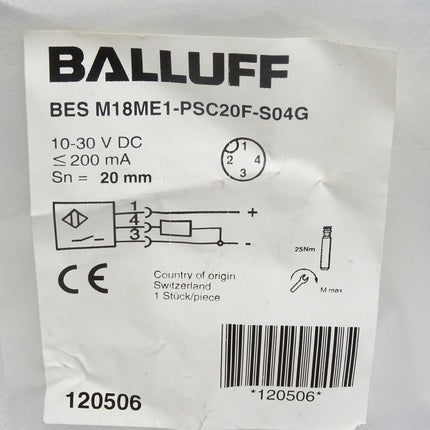 Balluff BESM18ME1-PSC20F-S04G / 120506 / Neu OVP