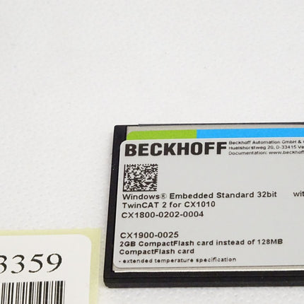 Beckhoff Compact Flash Card Windows CX1800-0202-0004 CX1900-0025 - Maranos.de