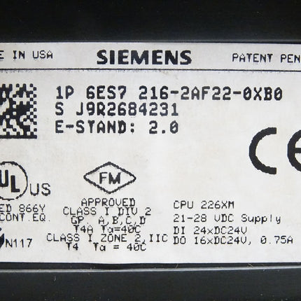 Siemens Simatic S7-200 6ES7216-2AF22-0XB0 / 6ES7 216-2AF22-0XB0